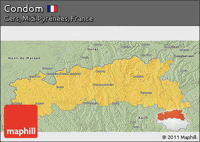 Savanna Style 3D Map of Condom