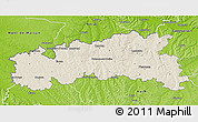 Shaded Relief 3D Map of Condom, physical outside