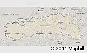 Shaded Relief 3D Map of Condom, semi-desaturated