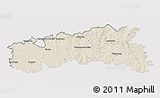 Shaded Relief 3D Map of Condom, single color outside