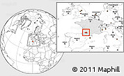 Blank Location Map of Condom, highlighted country, highlighted parent region, within the entire country