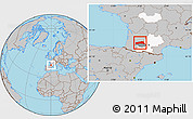 Gray Location Map of Condom, highlighted parent region, highlighted grandparent region