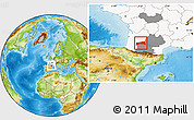 Physical Location Map of Condom, highlighted country, highlighted grandparent region
