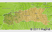 Satellite Map of Condom, physical outside