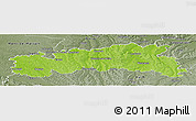 Physical Panoramic Map of Condom, semi-desaturated