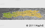 Satellite Panoramic Map of Condom, desaturated