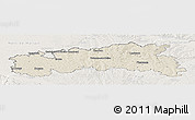 Shaded Relief Panoramic Map of Condom, lighten