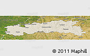 Shaded Relief Panoramic Map of Condom, satellite outside