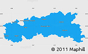 Political Simple Map of Condom, single color outside