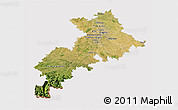 Satellite 3D Map of Haute-Garonne, cropped outside