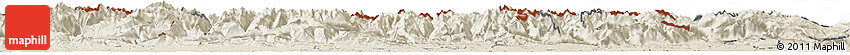Shaded Relief Horizon Map of Haute-Garonne