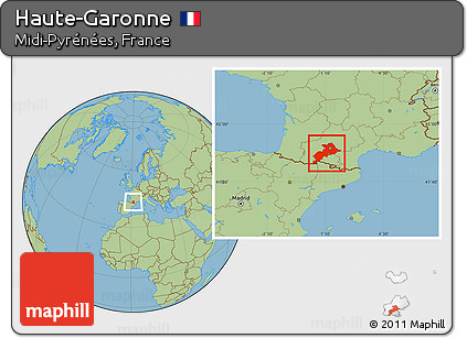 Savanna Style Location Map of Haute-Garonne
