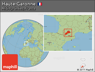 Savanna Style Location Map of Haute-Garonne