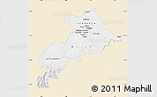 Classic Style Map of Haute-Garonne, single color outside