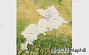 Shaded Relief Map of Haute-Garonne, satellite outside