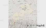 Shaded Relief Map of Haute-Garonne, semi-desaturated