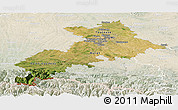 Satellite Panoramic Map of Haute-Garonne, lighten