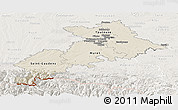 Shaded Relief Panoramic Map of Haute-Garonne, lighten