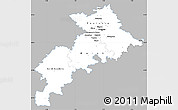 Gray Simple Map of Haute-Garonne, single color outside