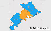 Political Simple Map of Haute-Garonne, cropped outside