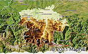 Physical 3D Map of Bagneres-de-Bigorre, satellite outside