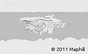 Gray Panoramic Map of Bagneres-de-Bigorre, single color outside