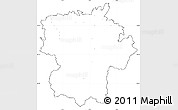 Blank Simple Map of Bagneres-de-Bigorre, cropped outside, no labels