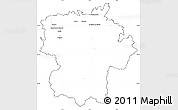 Blank Simple Map of Bagneres-de-Bigorre, cropped outside