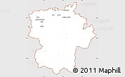 Classic Style Simple Map of Bagneres-de-Bigorre, cropped outside