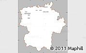 Gray Simple Map of Bagneres-de-Bigorre, cropped outside
