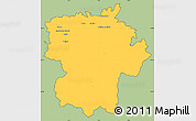 Savanna Style Simple Map of Bagneres-de-Bigorre, cropped outside