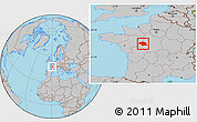 Gray Location Map of Tours