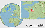 Savanna Style Location Map of Tours, highlighted parent region