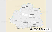 Classic Style 3D Map of Indre, single color outside