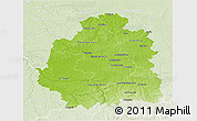Physical 3D Map of Indre, lighten