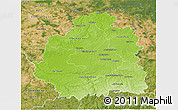 Physical 3D Map of Indre, satellite outside