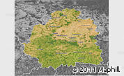Satellite 3D Map of Indre, desaturated