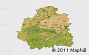 Satellite 3D Map of Indre, single color outside