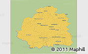 Savanna Style 3D Map of Indre, single color outside