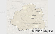 Shaded Relief 3D Map of Indre, lighten