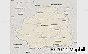 Shaded Relief 3D Map of Indre, semi-desaturated