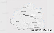 Silver Style 3D Map of Indre, single color outside