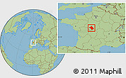 Savanna Style Location Map of Châteauroux