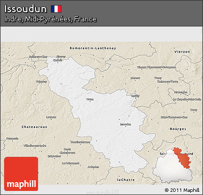 Classic Style 3D Map of Issoudun