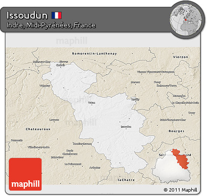 Classic Style 3D Map of Issoudun