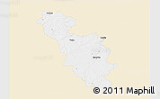 Classic Style 3D Map of Issoudun, single color outside