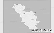 Gray 3D Map of Issoudun, single color outside