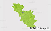 Physical 3D Map of Issoudun, cropped outside