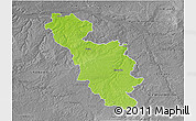 Physical 3D Map of Issoudun, desaturated