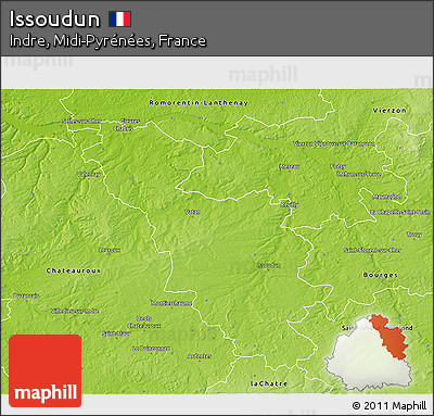 Physical 3D Map of Issoudun